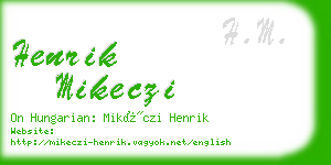 henrik mikeczi business card